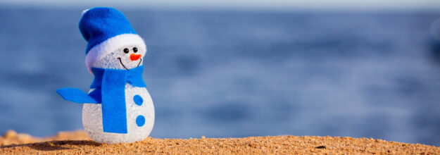 Snowman on sand